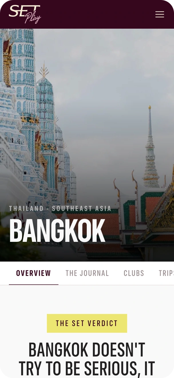 SET Bangkok city page on phone
